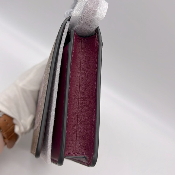 Coach Anna Foldover Clutch Crossbody Signature Canvas Horse And Carriage Print - Picture 5 of 16